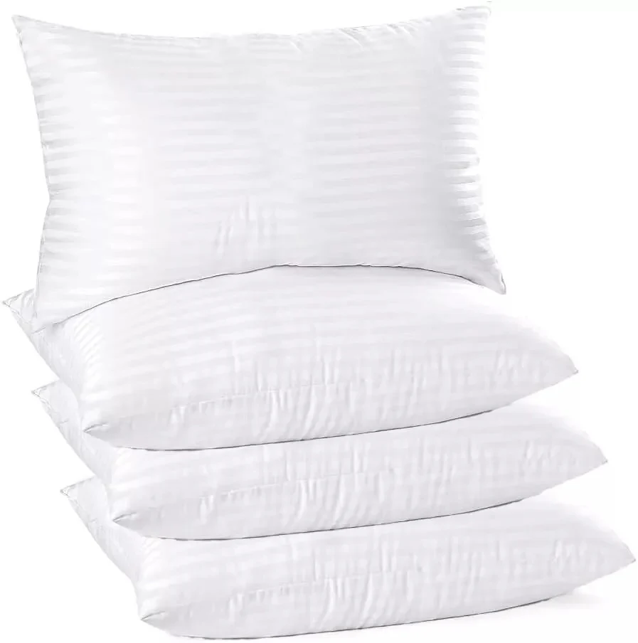 Luxury Hotel Quality Pillows Hollow Fibre Filled Bed Pillows Extra Soft Bounce Back Anti Allergic, Breathable